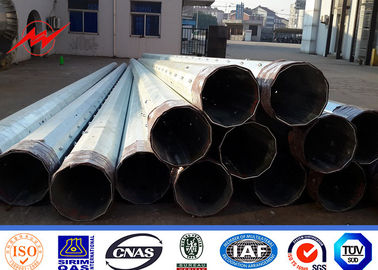 Chiny 1.1 Safety 17m Height Electrical Power Pole 4.5mm Thickness Galvanised Steel Poles dostawca