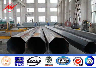 Chiny Round 4mm Steel Plate Thickness Galvanized Steel Pole 15m Height Straight Two Sections dostawca