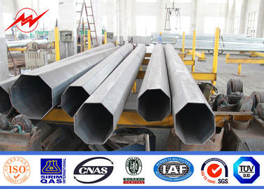Chiny 10m HDG Tapered Galvanised Steel Pole for 11kv Power Transmission / Square dostawca