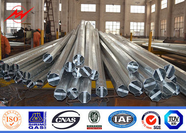Chiny Multi Sided 8m 12 KN Steel Power Poles With Hot Dip Galvanization Powder Coating dostawca