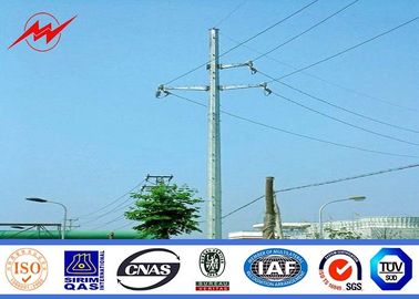 Chiny Hot Dip Galvanized Medium Voltage Electrical Transmission Poles With Insulator dostawca