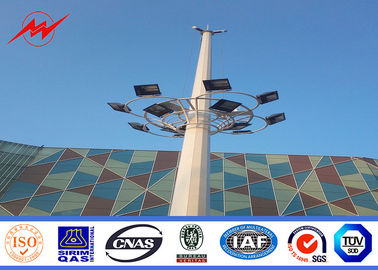Chiny Stadium Lighting 36.6 Meters Galvanized High Mast Light Pole With 600kg Raising System dostawca