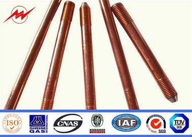 Chiny Professional Copper Bonded Ground Rod Copper Grounding Bar 1/2&quot; 5/8&quot; 3/4&quot; dostawca
