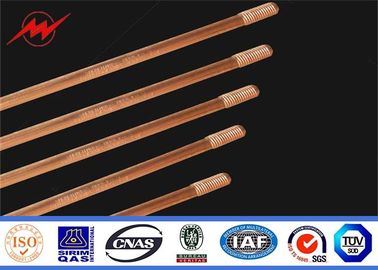 Chiny High Conductivity Copper Ground Rod 1/2&quot; 5/8&quot; 3/4&quot; Threaded Flat Pointed dostawca