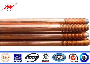 Chiny Pure Earth Earth Bar Copper Grounding Rod Flat Pointed 0.254mm Thickness dostawca