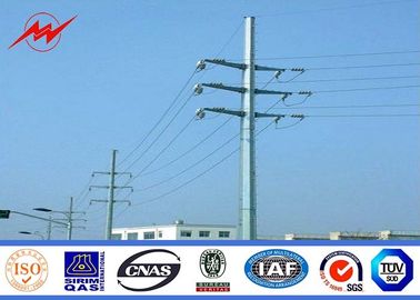 Chiny 55ft Electrical Power Pole 3mm Thickness Powder Coating With Galvanized Stepped Bolt dostawca