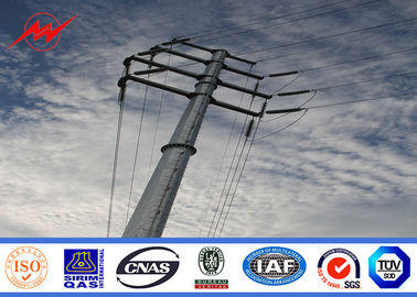 Chiny 3mm Thickness Overhead Line Steel Power Poles 35FT Transmission Line Poles dostawca