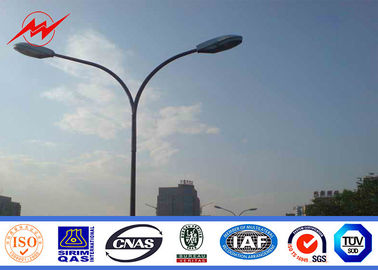 Chiny 8 M Ocynkowane ogniowo słupy oświetlenia ulicznego Q345 na zewnątrz z podwójnym ramieniem dostawca