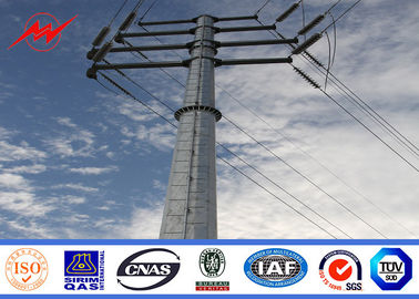 Chiny Galvanized Steel Utility Pole 13.4kv Powerful Transmission Line 160 Km / H 30 M / S dostawca