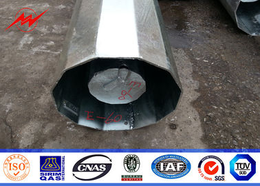 Chiny Round Shaped Galvanized Steel Pole 16 Sides With Galvanized Climbing Bolt dostawca