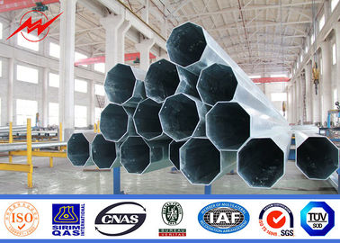 Chiny 1250 Dan 17M  8 Sides Electrical Power Pole 4mm Thickness Direct Burial ASTM A123 Galvanization Standard dostawca