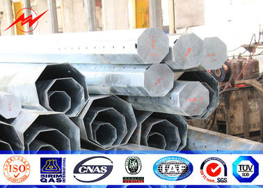 Chiny Octagonal Shape Galvanized Steel Electric Pole 10M 5KN Load Steel Transmission Poles dostawca