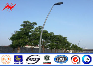 Chiny Street Lighting Single Bracket Parking Light Poles 6m Height Steel 3mm Thickness dostawca