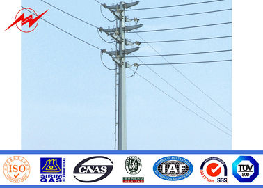Chiny Outdoor Tapered Transmission Line Steel Power Pole with Channel Steel Cross Arm dostawca