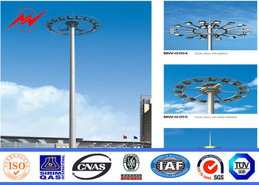 Chiny 15 - 30 M Q345 Steel Tubular Pole Stadium High Mast Lighting Pole With 16 Lights dostawca