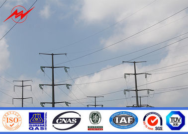 Chiny AWS D 1.1 Electrical Power Pole 65 FT Steel Power Pole Hot Dip Galvanization dostawca