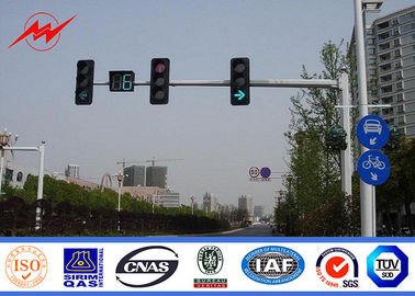 Chiny 6.5m Height High Mast Poles / Road Lighting Pole For LED Traffic Signs , ISO9001 Standard dostawca