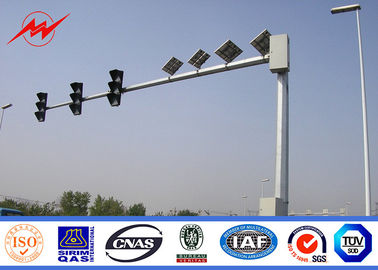 Chiny 6m 12m Length Q345 Traffic Light / Street Lamp Pole For Traffic Signal System dostawca