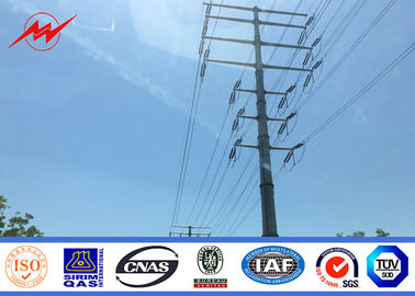 Chiny 9M 300 DAN High Voltage Power Transmission Poles 6mm Thickness Galvanized Burial Type dostawca