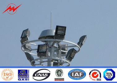 Chiny octagonal steel galvanization high mast light pole with platform 20 - 50 metres dostawca