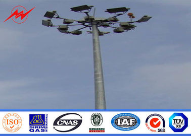 Chiny 40m Steel Polygonal High Mast Flood Light Poles With 1000W LED  Light And Rasing System dostawca