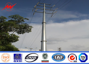 Chiny 27.5m Columniform Galvanized Steel Pole For Transmission Line , Utility Power Poles dostawca