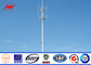 35M Height Round Sections Galvanized Monopole Cell Tower With Galvanized Stepped Bolt dostawca