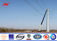 Conical 3.5mm thickness electric power pole 22m height with three sections for transmission dostawca