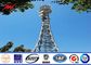 High Voltage Galvanized Steel Electric Monopole Telecommunication Tower dostawca