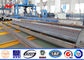 High Voltage 15 - 30m Galvanized Tubular Steel Pole For Power Transmsion dostawca