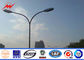 Black Surface Color 14m Galvanized Street Lamp Pole / Solar Lighting Poles dostawca