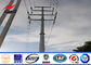 OEM 8-15m NEA Steel Utility Power Poles , Galvanised Steel Pole With Insulator dostawca