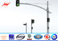 Custom 4.5m Height Galvanized Traffic Light Signs With Single Bracket dostawca