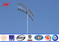 50 FT 500W LED High Mast Lighting Pole Round Shape With External Caged Ladder dostawca