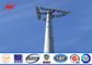 55m ISO Standard Monopole Telecom Tower With Cable Accessories dostawca