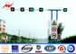 Solar Steel Transmission Poles Warning Light EMK USU96 For Road Safety dostawca