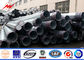 Outdoor ISO 14M Steel Transmission Pole Bitumen With Two Cross Arm dostawca