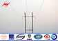 Round Galnvanized Bitumen 11m Electrical Power Poles For Transmission Line dostawca