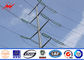 Galvanized 12M 10KN Electrical Power Pole For Transmission Distibution Line dostawca