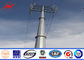 10M 1200DAN Galvanized Steel Transmission Power Pole Conical 5mm Thickness dostawca