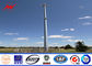 90 Ft Three Sections Galvanized Mono Pole Tower Round With Galvanized Stepped Bolt dostawca
