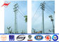 36KV ASTM A 123 Galvanized Electrical Steel Transmission Line Poles with Cross Arm dostawca