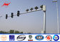 Galvanized Durable 8m Standard Traffic Light Pole With Double Arm / Single Arm dostawca