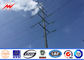 Transmission Line Hot rolled coil Steel Power Pole 33kv 10m / electric utility poles dostawca