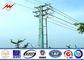 Electrical 3 Sections Hot Dip Galvanized Power Pole With Arms Drawings 17m Height dostawca