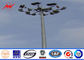 40m Steel Polygonal High Mast Flood Light Poles With 1000W LED  Light And Rasing System dostawca