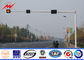 7M Traffic Light Pole Gr65 4m / 6m Galvanized Road Light Poles With 9M Bracket dostawca