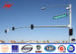 Ocynkowany słup światła ruchu na znak drogowy ze śrubą kotwową 10 m wysokości 7 m długości dostawca