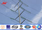20m Elektryczny ocynkowana moc elektryczna Stalowy słup pojedynczy typ ramienia do wieży transmisyjnej 110KV dostawca