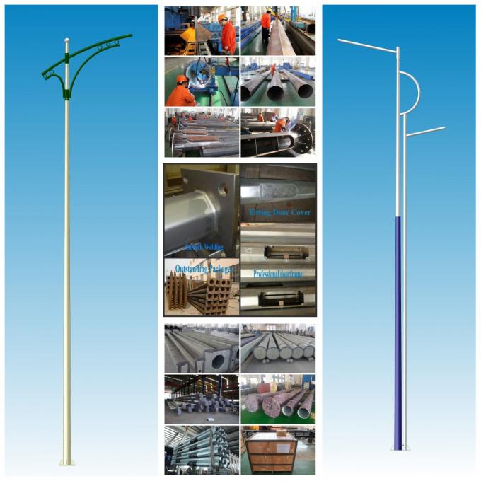 Galwanizowany słup stalowy dla linii przesyłowej energii o dobrej konstrukcji i wysokiej odporności na korozję 2